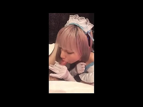 ❤️ 日本偶像[mayuka]，法国女仆装，第一部分，口交和用乳液打飞机 ️ Fucking video